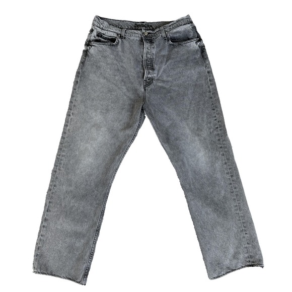 Mother Snacks Jeans Mens 34 Gray The Tippy Top Sweet Tooth High Rise Button Fly - Picture 1 of 16